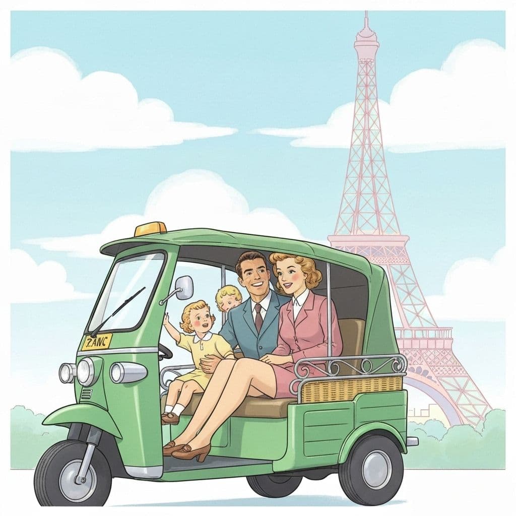 Visite Visiter Paris en Famille de Paris en tuktuk électrique